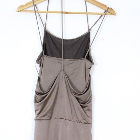 Guess Šaty Sleeveless Strappy T-Back Brown Dress - Picture 9 of 9